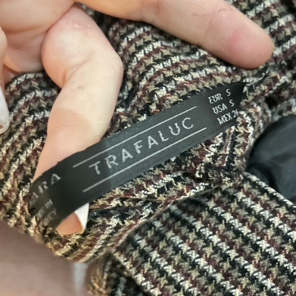 Zara Brown Houndstooth Trousers - Picture 6 of 6